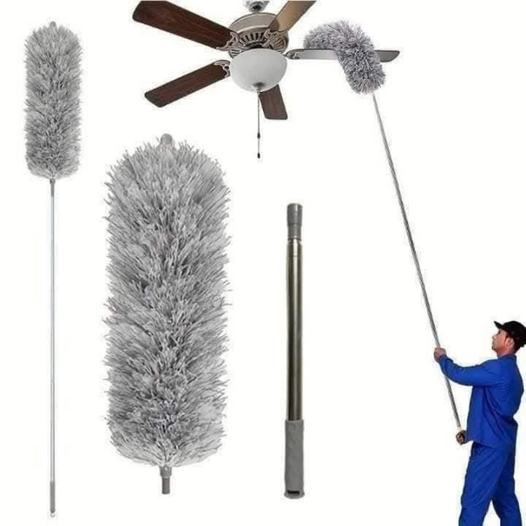 Microfiber duster with extendable pole